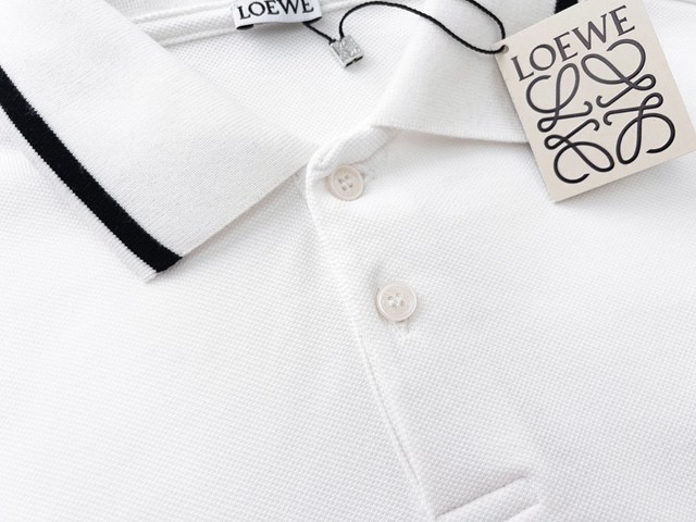 Loewe專櫃羅意威2023SS新款刺繡Polo短袖T恤 男女同款 tzy2783